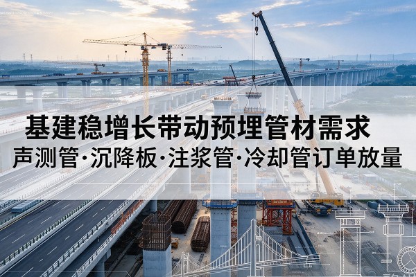 洛川基建稳增长带动预埋监测管材需求,声测管、沉降板、注浆管订单持续放量